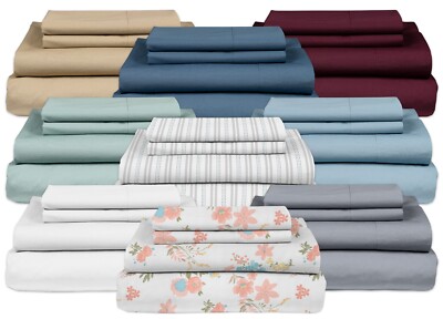 MyPillow 100% Cotton Percale Bed Sheets 270 Thread Count
