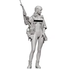 1:35 resin soldier figures model kit Sexy female shooter Unassembled Unpainted