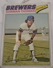 Topps 1977 Gorman Thomas #439 Milwaukee Brewers MLB Baseball Card Base Set