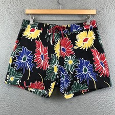 J. Crew Mens Swim Trunks Floral Print Drawstring Swimsuit Shorts 33