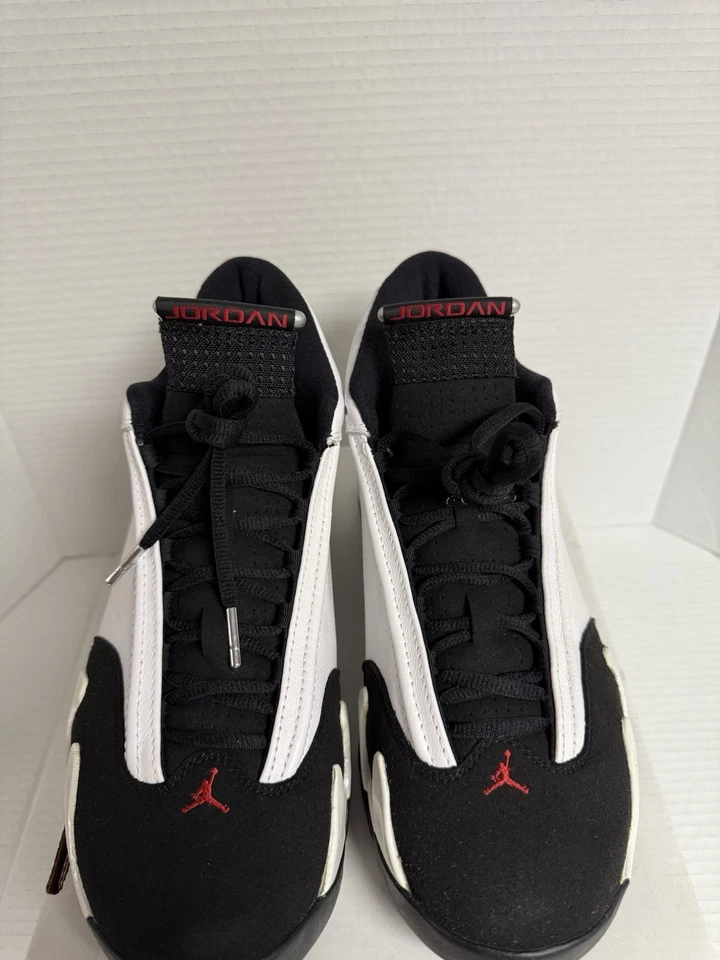 10.5 码 - Air Jordan 14 复古 2014 黑色鞋头麂皮绒皮革 (487471-102) — 第 4/4 张图片
