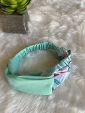 Floral and Mint Green Twist Girl Headband