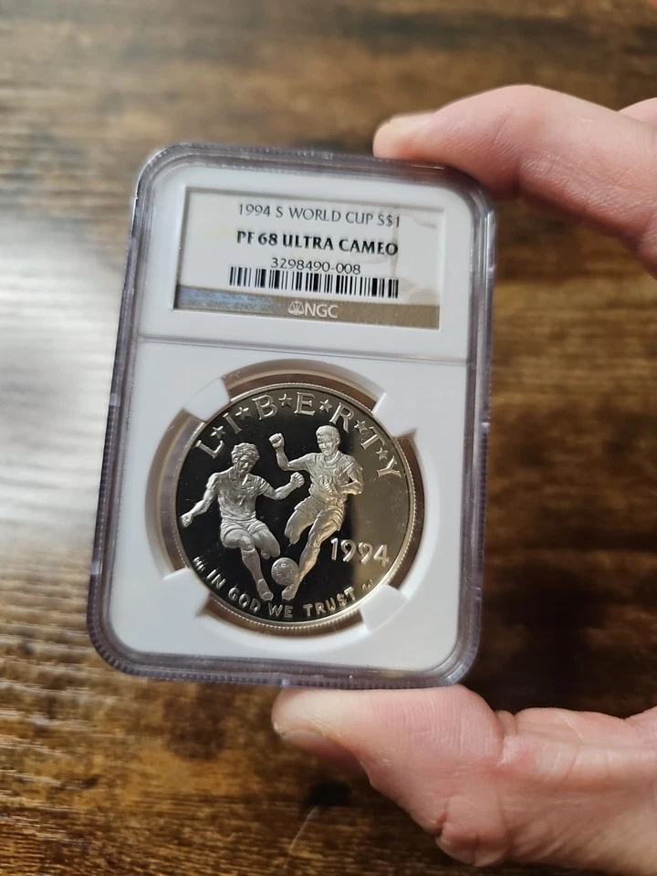 1994-S $1 Silver NGC PF68 Ultra Cameo World Cup Dollar 90% Coin 3298490-008 - Image 2 of 4