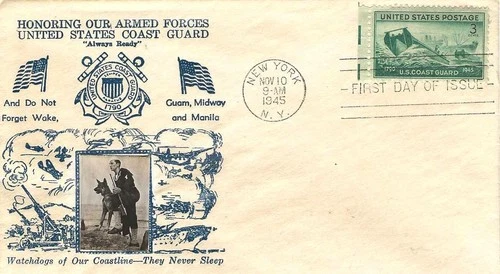 The US Coast Guard-They Never Sleep #936 FDC Crosby Cachet M6372