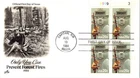 SMOKEY THE BEAR PREVENTS FOREST FIRES 1984 NEW MEXICO ARTCRAFT PLATE#BLOCK FDC