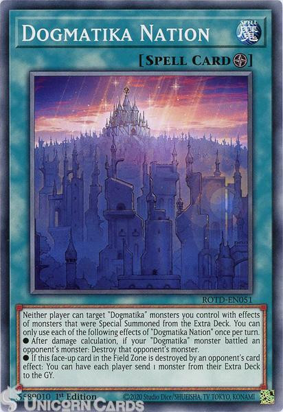 ROTD-EN051 Dogmatika Nation Common 1st Edition Mint YuGiOh Card