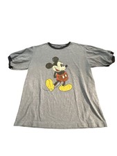 Disney Mickey Mouse Kids Heather Blue ringer t-shirt Size XL
