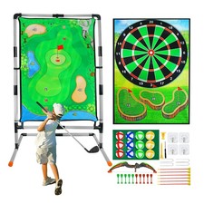 Golf Chipping Game with Stand, Multi-Sport Golf Practice Set with Archery,Hat...