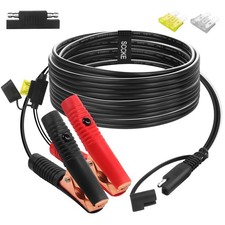 10FT 14AWG Battery Alligator Crocodile Clip to SAE Connector Extension Cable,...