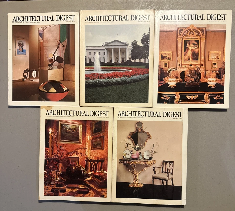 Vintage Architectural Digest Magazines Lot Of 10 1980 1981 1982 - Image 2 of 2