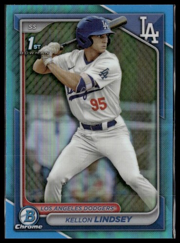 Kellon Lindsey 2024 Bowman Draft Chrome Sky Blue Refractor #BDC-24