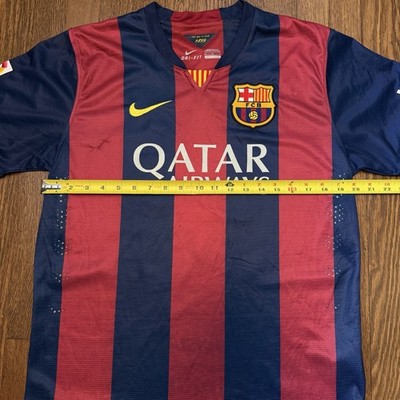 Neymar Jr Nike FC Barcelona 2015 Home #11 Jersey L Used Qatar