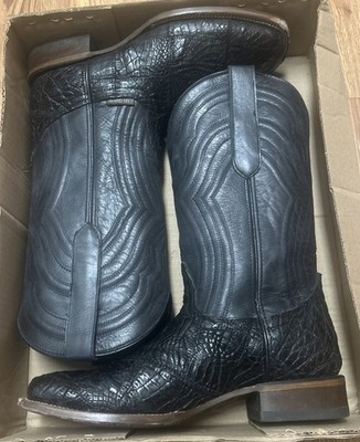 Texas Country Western Boots Exotic Caiman  UsaSize9 MexSize28 Black 56 501 28