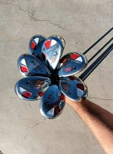 Majek Hybrid Iron Set with Headcovers 5-PW + SW Right Handed Golf Clubs Men's