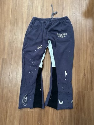 Gallery Dept. Men's Flared Sweatpants Navy/Grey Lanvin Size XL