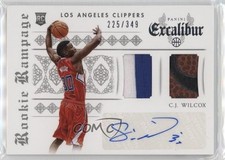 2014-15 Panini Excalibur Rookie Rampage Duals 225/349 CJ Wilcox #32 Auto fm0
