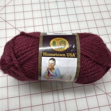 Lion Brand Yarn - Hometown USA - Napa Valley Pinot -New Skein - 5 oz/81 yd