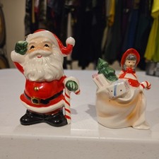 Vtg NORCREST Christmas Santa & Bag of Toys Sa...