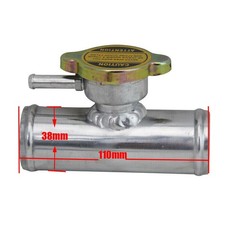 Us 1-12 38mm Hose Aluminum In Line Radiator Hose Filler Neck 1.1bar Cap Alloy