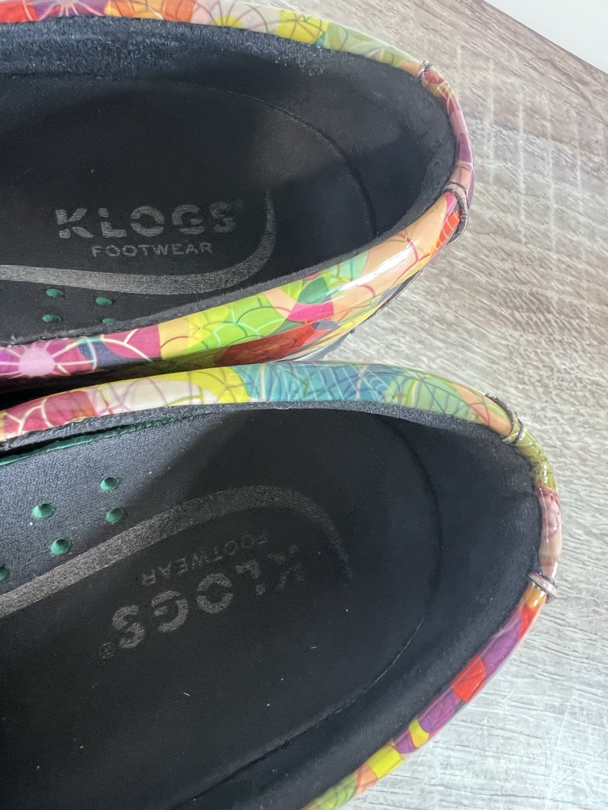 Fun and Spunky Multi Abstract Clogs - image 5