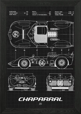 Chaparral 2D gerahmtes Wandbild Poster Leinwanddruck Bild