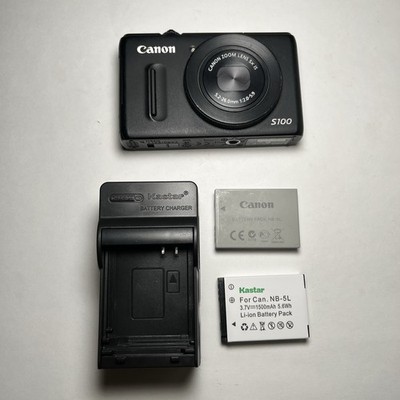 Canon PowerShot S100 12.1MP Digital Camera - Black for sale online