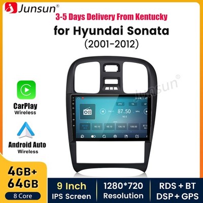 4+64GB Android 15 CarPlay Car Stereo Radio GPS Navi For Hyundai Sonata 2001-2012
