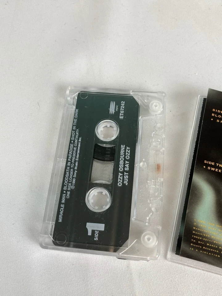 OZZY OSBOURNE Cassette Tape Just Say Ozzy (1990) Digital Re-Master 22 Bit - Image 4 of 4