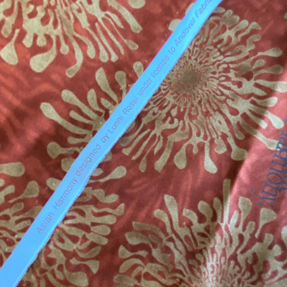 Tecido Andover Asian Harmony laranja acolchoado algodão 34x44 - Imagem 4 de 4