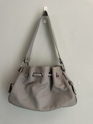 Aqua Madonna Butter Soft 100% Leather Drawstring Hobo Bag  display picture 1
