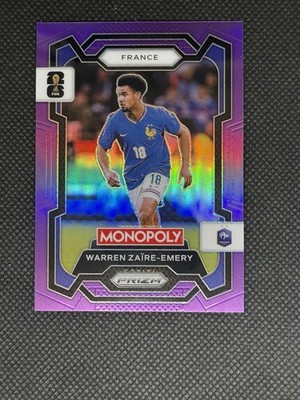 2026 Panini Monopoly Prizm FIFA World Cup Warren Zaire-Emery #11 - Purple /99