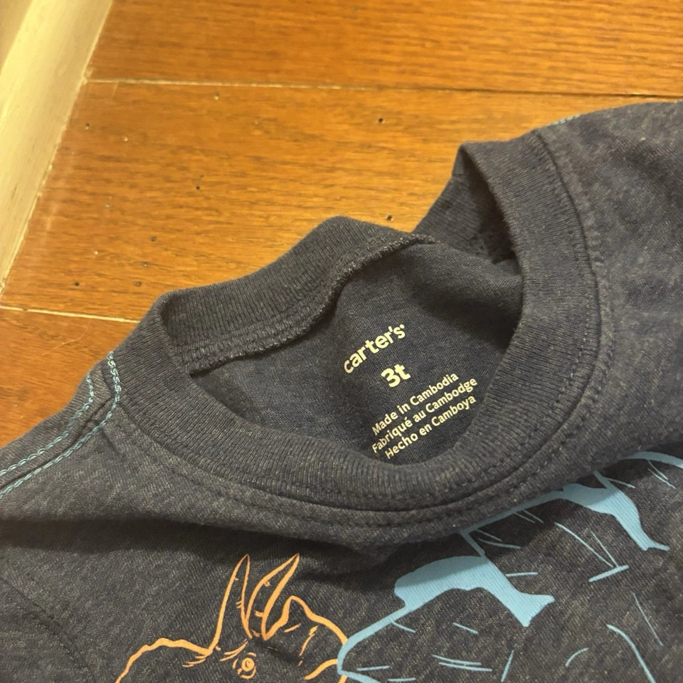 Camiseta Dinosaurio Gris 3t Paquete de 2 Dino Loving Niño Pequeño Regalo Garannimales Niños Unisex Foto 2 de 4