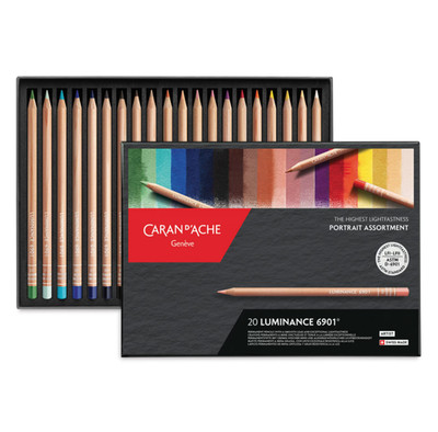 Caran d'Ache Luminance Colored Pencils - Set of 20, Portrait Colors