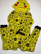 Pokemon Pikachu hooded fleece pajama set