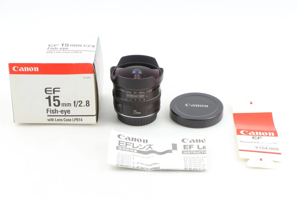 [ Top MINT w/ in Box ] Canon EF 15mm f/2.8 Fisheye Wide Angle AF Lens From JAPAN - Image 2 of 4