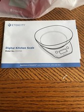 Etekcity EK5150 Digital Kitchen Scale Red Plastic with Bowl Included
