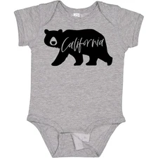 Inktastic California Black Bear Silhouette Baby Bodysuit State Home Grizzly City