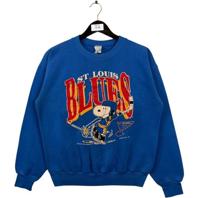 #ad #ad St Louis Blues Snoopy hockey NHL royal blue sweatshirt $29.00