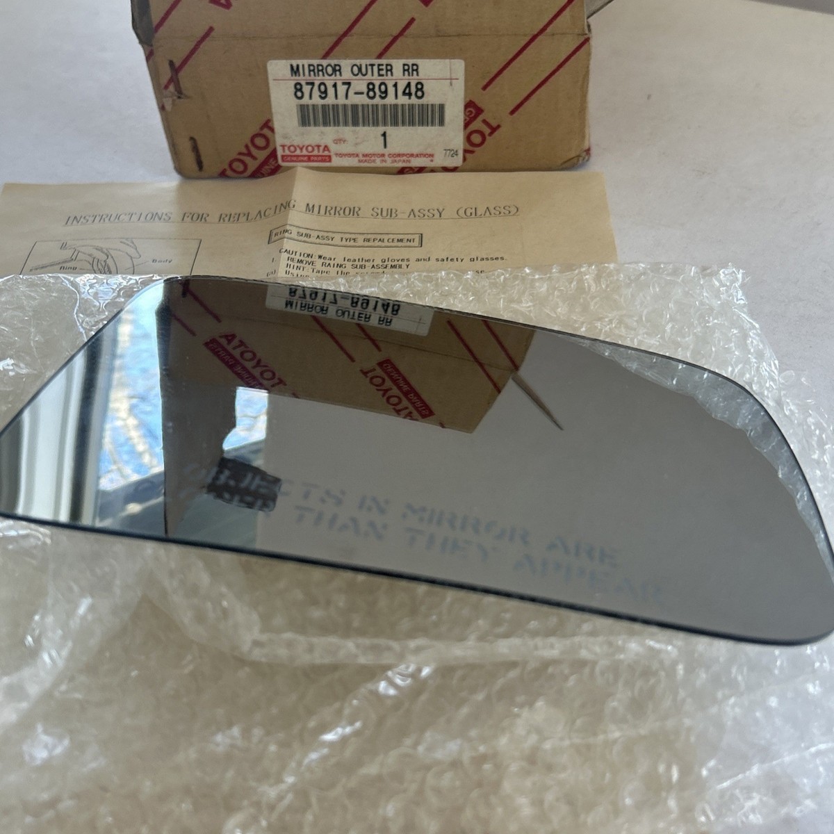 NOS Toyota 89-95 Pickup 90-95 4Runner Right Passenger Mirror Glass