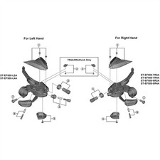 Shimano ST-EF500-8R2A Upper cover and fixing screws