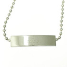GUCCI Logo Plate Ball Chain Choker Necklace 14" Silver 925 Auth w/Bag #8164