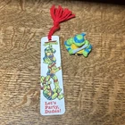 Vintage Leonardo Pencil Topper And TMNT Bookmark Teenage Mutant Ninja Turtles