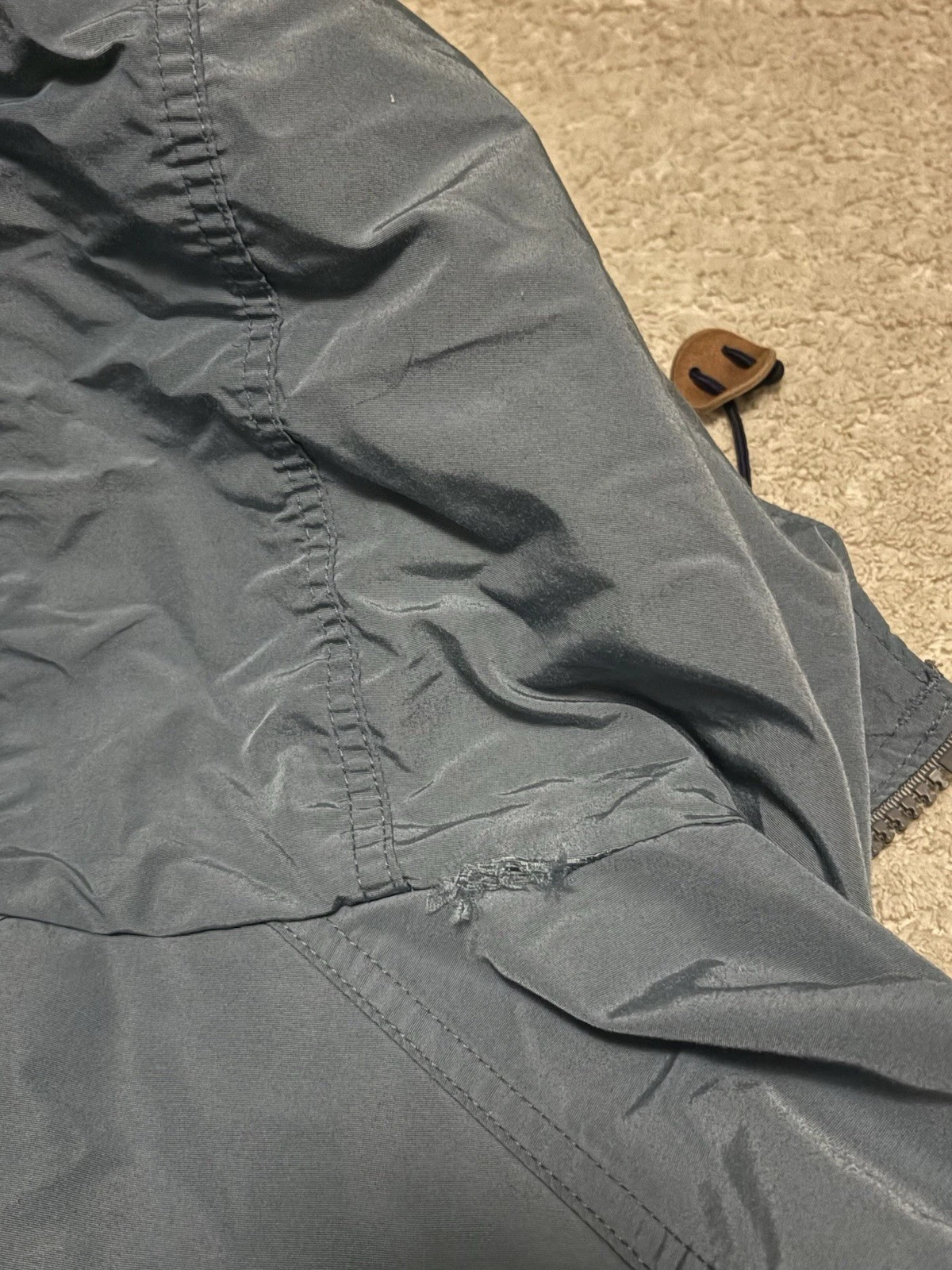 Vintage LL Bean Jacket Mens S Blue Baxter State Parka Hooded Made In USA - product detail image 9
