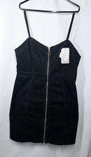 Denim Co Women’s Black Bodycon Dress Size 14 Short Strappy New With Tags