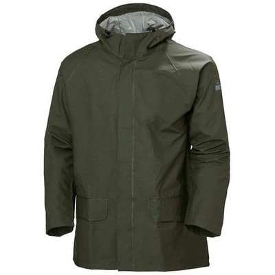HELLY HANSEN 70129_480-L Rain Jacket,Unrated,Green,L 21XY18