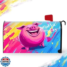 JiuYiSan Haha Pig Mailbox Covers Magnetic Standard Size, 21" X 18