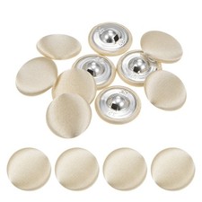 Cover Button Kits 10pcs - Fabric Button Maker Covered - Khaki - 0.8 IN 