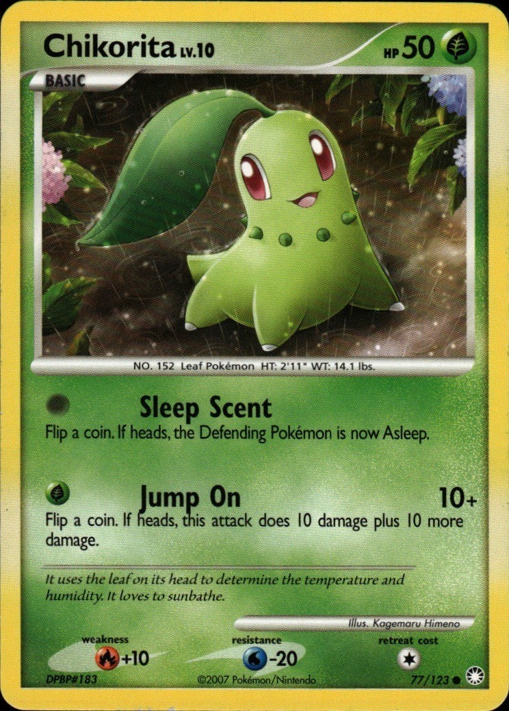 Chikorita Common Mysterious Treasures 77/123 NM