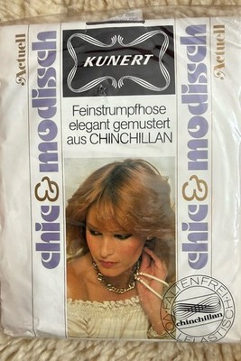 Vintage Chic U. Modisch Strumpfhose Kunert Graphit Muster Gr. 0 36-38 Neu OVP