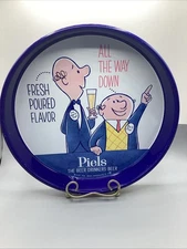 Vintage 13in Piels The Beer Drinkers Beer 1957 Brooklyn, NY Waitress Metal Tray